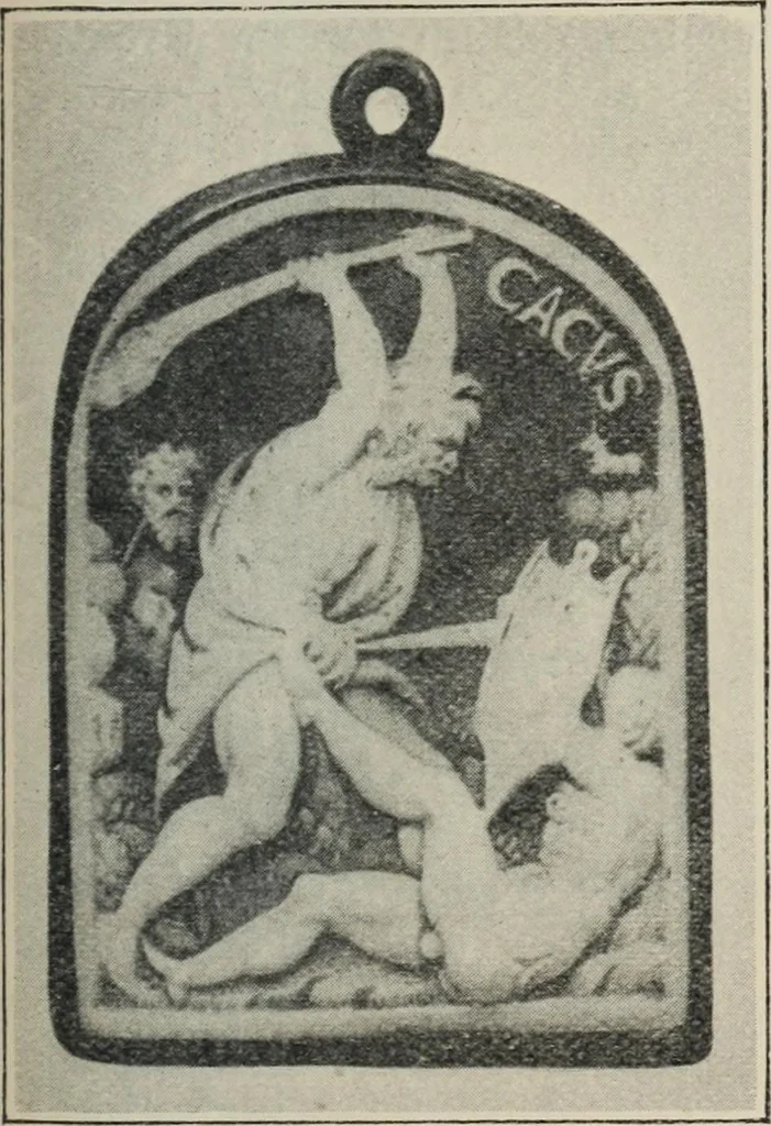 An illustration from A guide to the Mediaeval Room and to the specimens of mediaeval and later times in the gold ornament room : with fourteen plates and a hundred and ninety-four illustrations, 1907, leaf 50