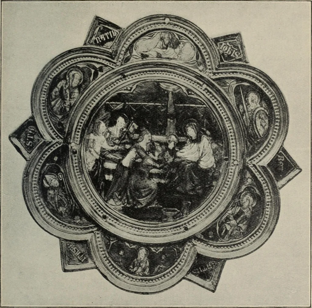 An illustration from A guide to the Mediaeval Room and to the specimens of mediaeval and later times in the gold ornament room : with fourteen plates and a hundred and ninety-four illustrations, 1907, leaf 68