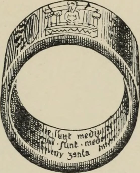 An illustration from A guide to the Mediaeval Room and to the specimens of mediaeval and later times in the gold ornament room : with fourteen plates and a hundred and ninety-four illustrations, 1907, leaf 70