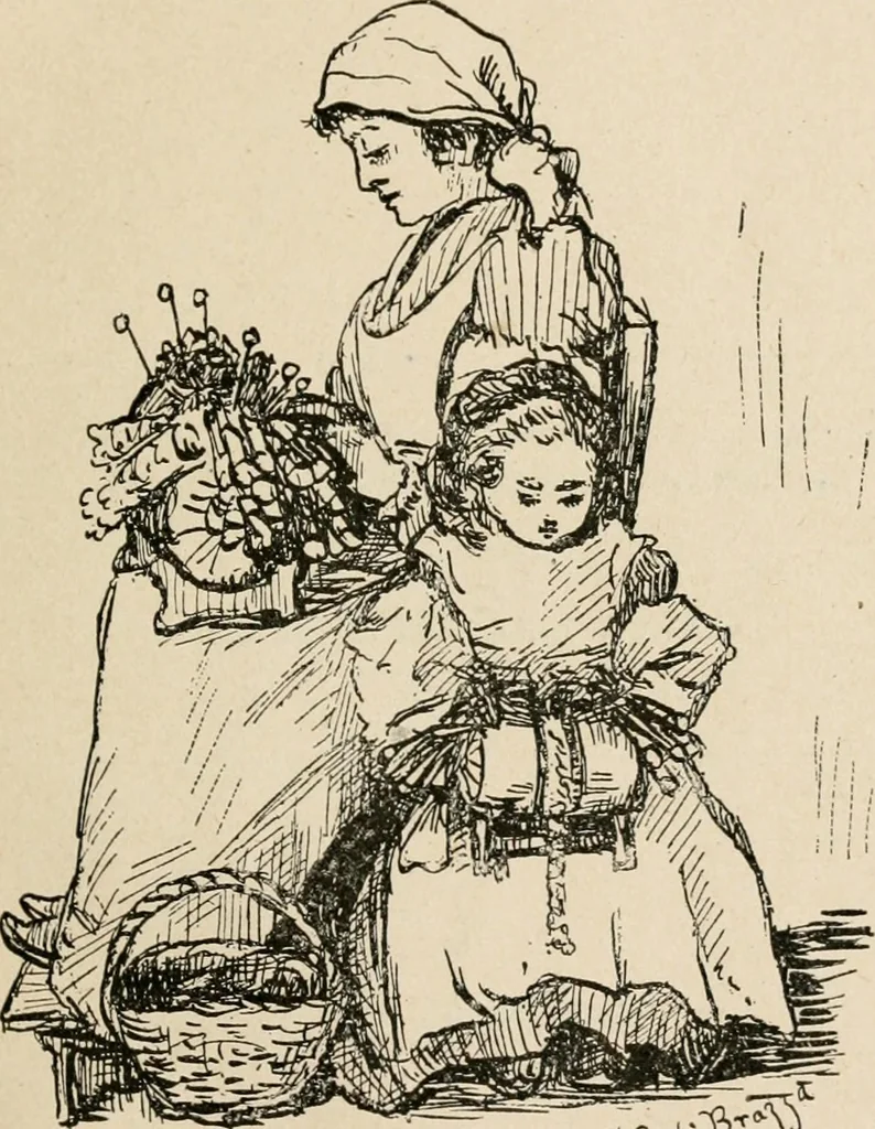 An illustration from A guide to old and new lace in Italy [microform] : exhibited at Chicago in 1893, 1893, leaf 9