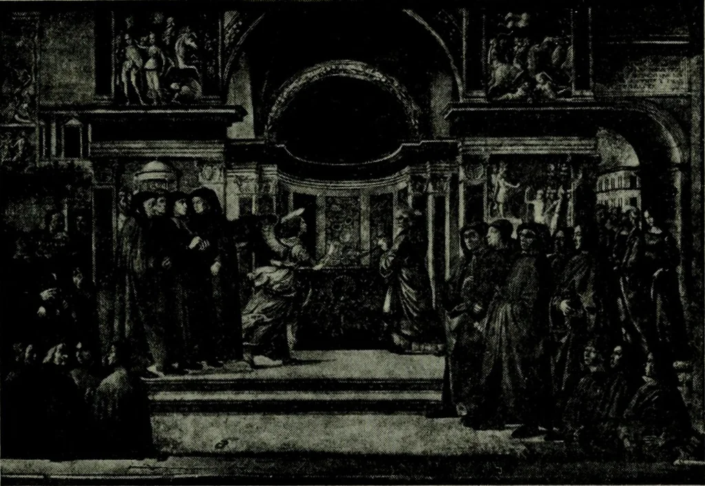 An illustration from A guide to the paintings in the churches and minor museums of Florence; a critical catalogue, with quotations from Vasari, 1908, leaf 197