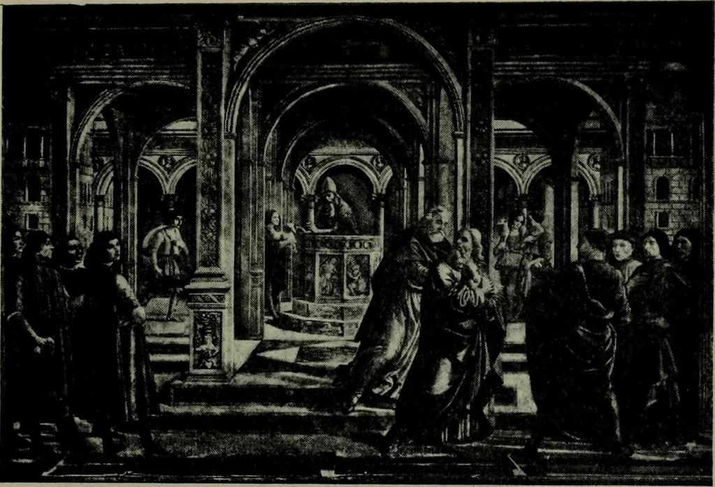An illustration from A guide to the paintings in the churches and minor museums of Florence; a critical catalogue, with quotations from Vasari, 1908, leaf 201