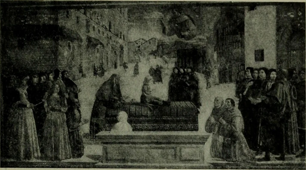 An illustration from A guide to the paintings in the churches and minor museums of Florence; a critical catalogue, with quotations from Vasari, 1908, leaf 281
