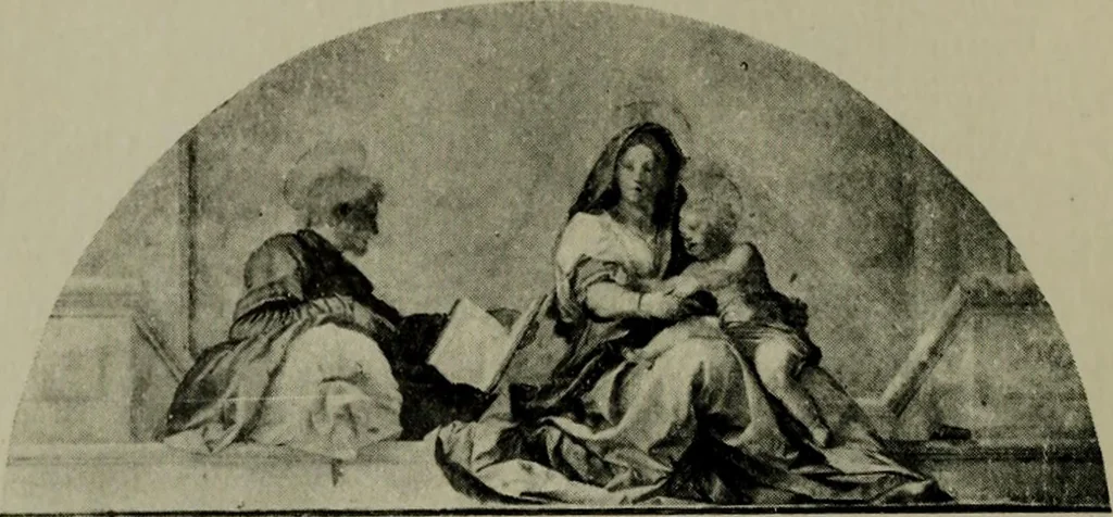 An illustration from A guide to the paintings in the churches and minor museums of Florence; a critical catalogue, with quotations from Vasari, 1908, leaf 38
