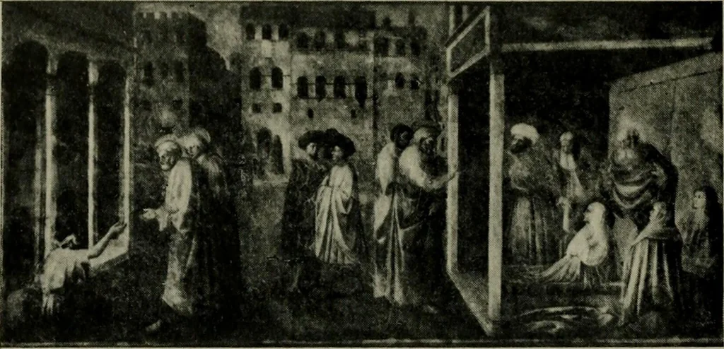 An illustration from A guide to the paintings in the churches and minor museums of Florence; a critical catalogue, with quotations from Vasari, 1908, leaf 80