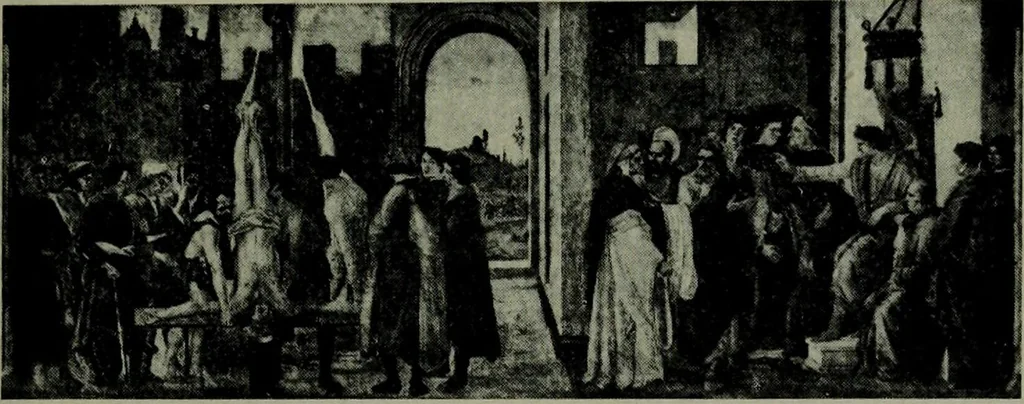 An illustration from A guide to the paintings in the churches and minor museums of Florence; a critical catalogue, with quotations from Vasari, 1908, leaf 81
