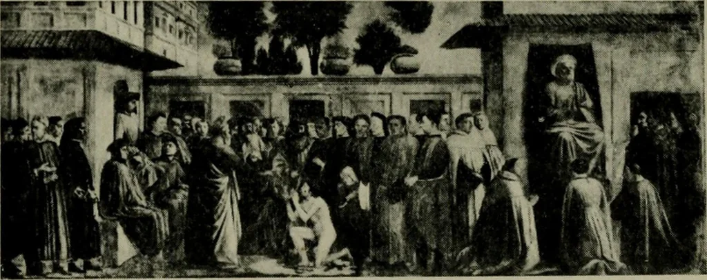 An illustration from A guide to the paintings in the churches and minor museums of Florence; a critical catalogue, with quotations from Vasari, 1908, leaf 84