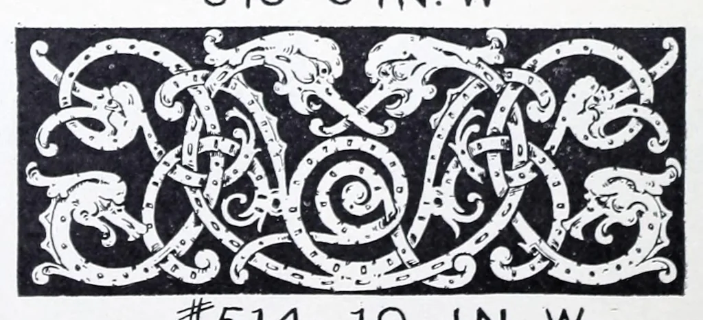 An illustration from A guide to tapestry painting and stenciling in liquid tapestry dyes and tapestry oil colors : with a full list of the materials used and illustrations of the stencil patterns, 1910, leaf 46