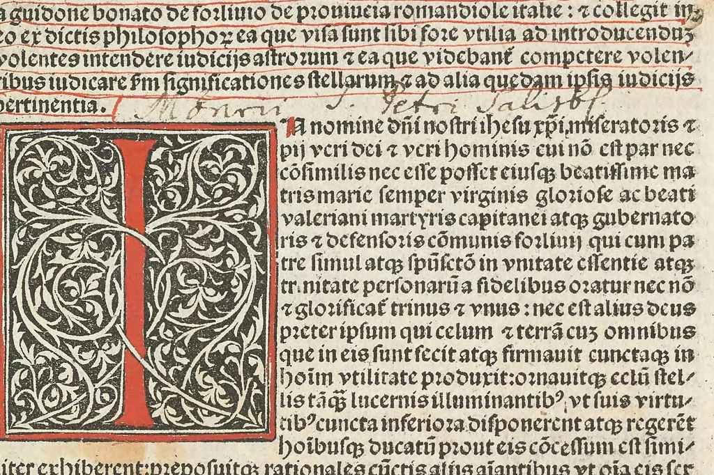 An illustration from Guido Bonatus de Forlinio decem continens tractatus astronomie, leaf 5