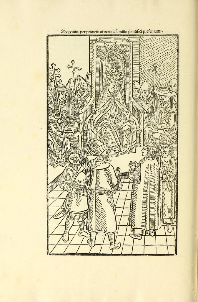 An illustration from Guillelmi Caonrsin [sic] Rhodiorum vicecancellarij: obsidionis Rhodie urbis descriptio, leaf 120