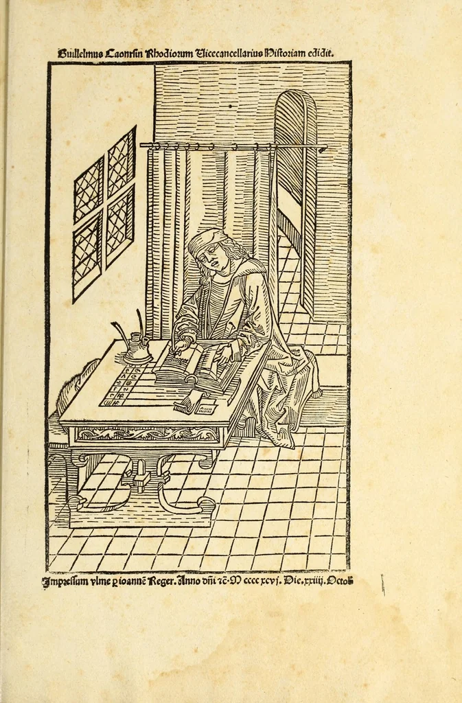 An illustration from Guillelmi Caonrsin [sic] Rhodiorum vicecancellarij: obsidionis Rhodie urbis descriptio, leaf 123