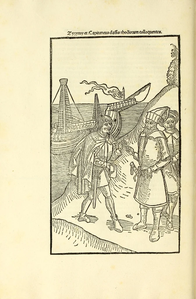 An illustration from Guillelmi Caonrsin [sic] Rhodiorum vicecancellarij: obsidionis Rhodie urbis descriptio, leaf 66