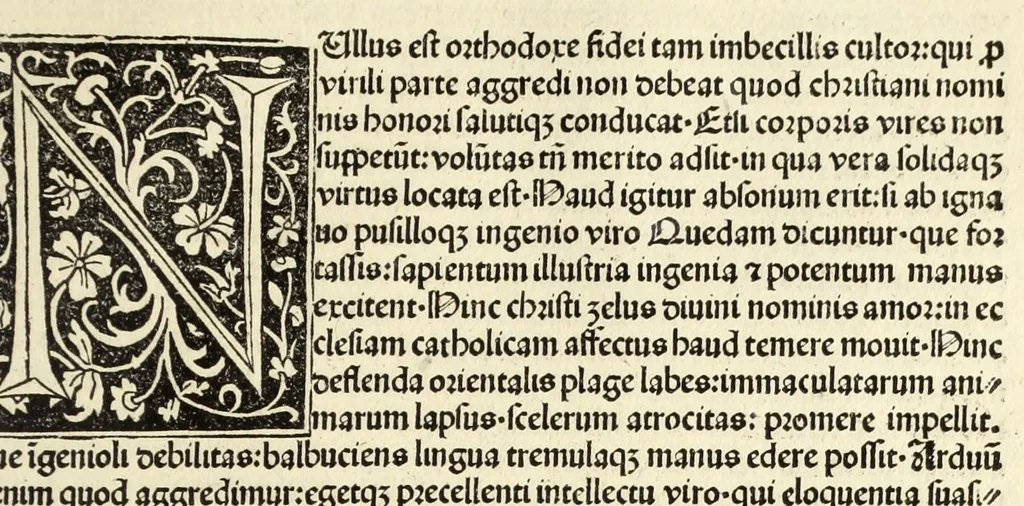 An illustration from Guillelmi Caonrsin [sic] Rhodiorum vicecancellarij: obsidionis Rhodie urbis descriptio, leaf 91