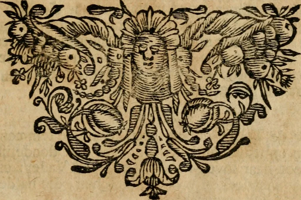An illustration from Gulden-spiegel, ofte opwekkinge tot christelijke deugden : afgedeelt in twee deelen : waar in vertoond werd de schadelijkheyd der zonden, mitsgaders de goedigheyd en weldaaden Godts over den boetveerdigen, tot leeringe en stigtinge aller christenen toe-gepast : nog is hier by gevoegt Thamars ontschaking, of de verdoolde liefde van Ammon : als mede de vermaakelijke bruylofts-kroon : doorblogten met verscheyde leerzame gedigten, vermaakelijke bruylofts en aandagtige liedekens : voorgesteld op de vier geteyden van den dag, 1763, leaf 42