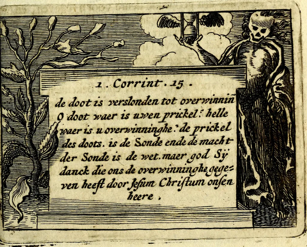 An illustration from Gulden-spiegel; ofte, Opweckinge tot christelijke deugden, afgebeeld in twee deelen ... Noch is hier by-gevoeght Thamars ontschaking; of, De verdoolde liefde van Ammon. Als mede de Vermaeckelijcke bruylofts-kroon ... gerijmt door Jacob Coenraeds Mayvogel, 1699, leaf 147