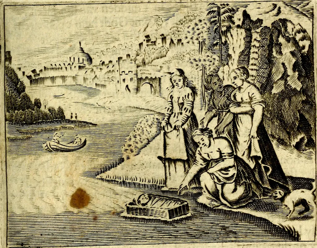 An illustration from Gulden-spiegel; ofte, Opweckinge tot christelijke deugden, afgebeeld in twee deelen ... Noch is hier by-gevoeght Thamars ontschaking; of, De verdoolde liefde van Ammon. Als mede de Vermaeckelijcke bruylofts-kroon ... gerijmt door Jacob Coenraeds Mayvogel, 1699, leaf 169