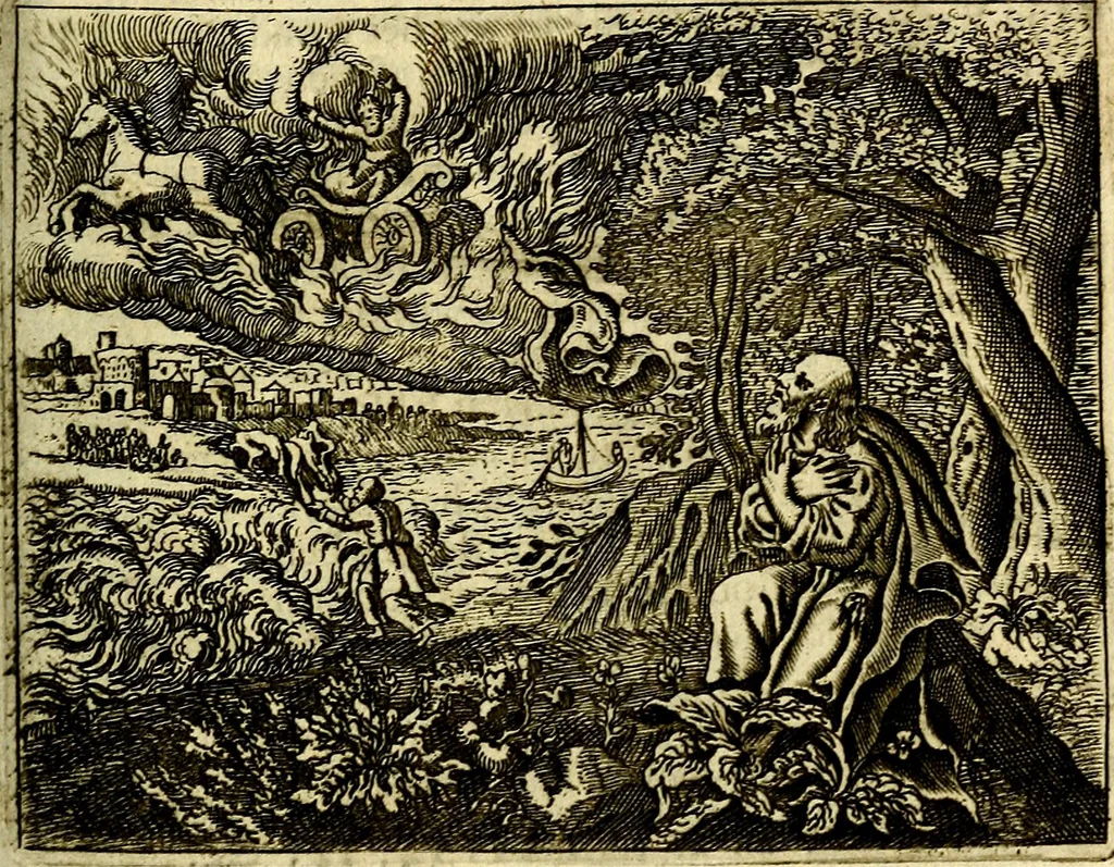 An illustration from Gulden-spiegel; ofte, Opweckinge tot christelijke deugden, afgebeeld in twee deelen ... Noch is hier by-gevoeght Thamars ontschaking; of, De verdoolde liefde van Ammon. Als mede de Vermaeckelijcke bruylofts-kroon ... gerijmt door Jacob Coenraeds Mayvogel, 1699, leaf 177