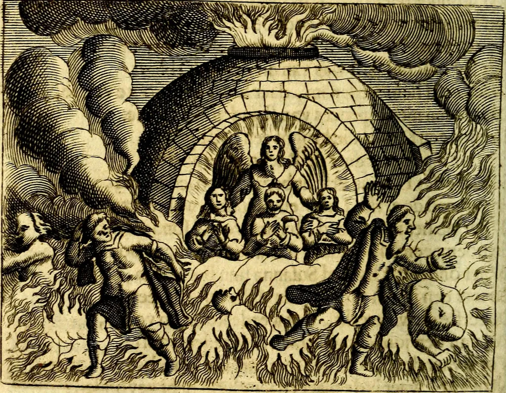 An illustration from Gulden-spiegel; ofte, Opweckinge tot christelijke deugden, afgebeeld in twee deelen ... Noch is hier by-gevoeght Thamars ontschaking; of, De verdoolde liefde van Ammon. Als mede de Vermaeckelijcke bruylofts-kroon ... gerijmt door Jacob Coenraeds Mayvogel, 1699, leaf 214