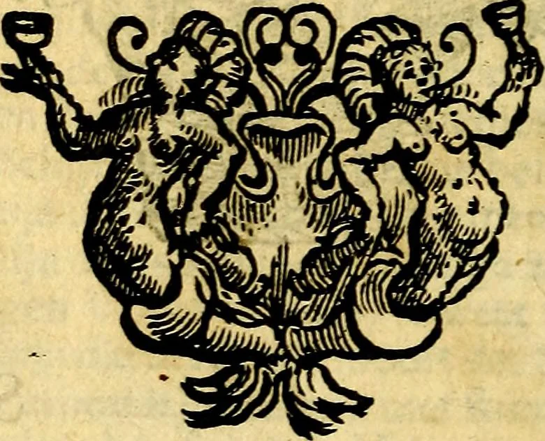 An illustration from Gulden-spiegel; ofte, Opweckinge tot christelijke deugden, afgebeeld in twee deelen ... Noch is hier by-gevoeght Thamars ontschaking; of, De verdoolde liefde van Ammon. Als mede de Vermaeckelijcke bruylofts-kroon ... gerijmt door Jacob Coenraeds Mayvogel, 1699, leaf 322