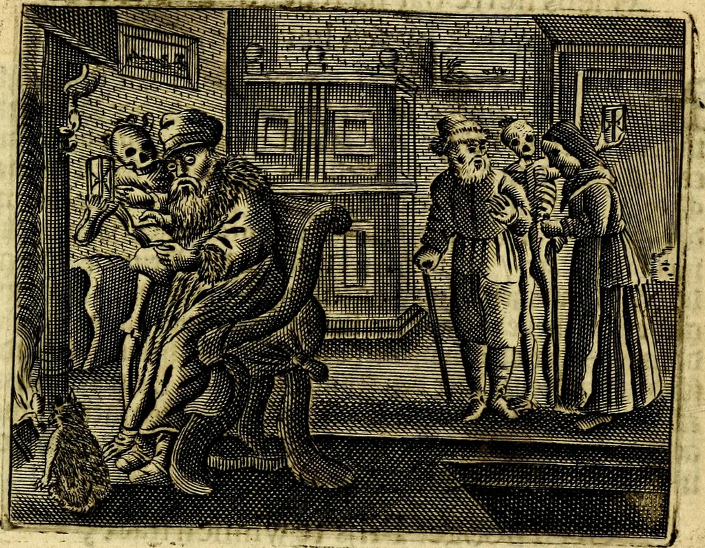 An illustration from Gulden-spiegel; ofte, Opweckinge tot christelijke deugden, afgebeeld in twee deelen ... Noch is hier by-gevoeght Thamars ontschaking; of, De verdoolde liefde van Ammon. Als mede de Vermaeckelijcke bruylofts-kroon ... gerijmt door Jacob Coenraeds Mayvogel, 1699, leaf 499