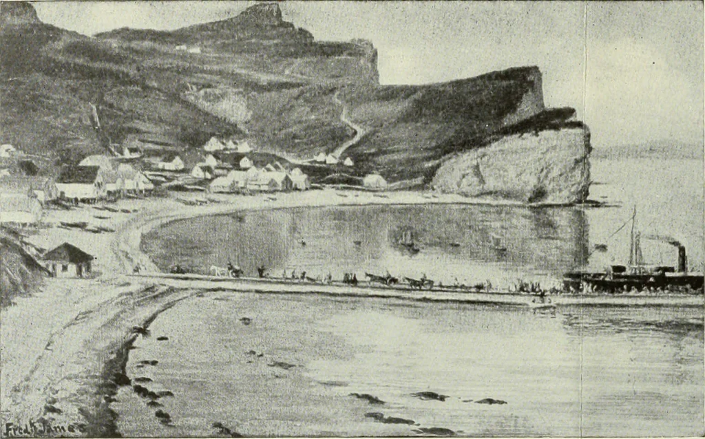 An illustration from Gulf and Lower St. Lawrence ; Halifax, Pictou, Prince Edward Island, Percé, Gaspé, Quebec, Montreal, etc, 1910, leaf 5