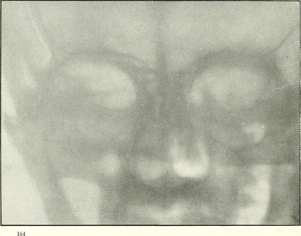 An illustration from Gunshot Roentgenograms : Acollection of Roentgenograms taken in Constantinople during the Turko-Balkan War, 1912-1913, illustrating some gunshot wounds in the Turkish Army, 1916, leaf 168