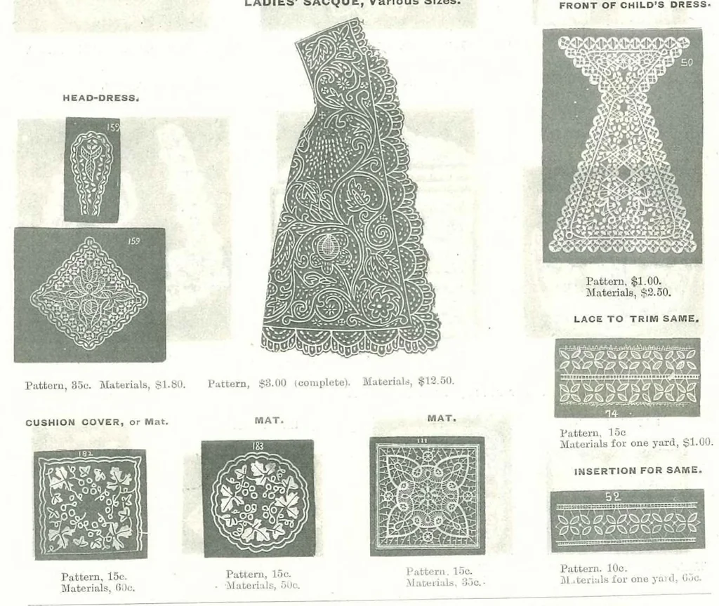 An illustration from Mme. Gurney Lace Patterns 1878, 1878, leaf 10