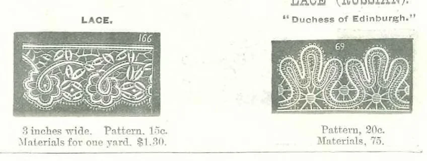 An illustration from Mme. Gurney Lace Patterns 1878, 1878, leaf 13