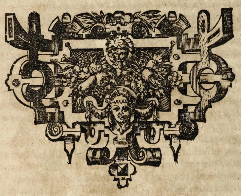 An illustration from Gustavi Seleni Cryptomenytices et cryptographiae libri IX : in quibus & planissima Steganographiae a Johanne Trithemio, abbate Spanheymensi & Herbipolensi, admirandi ingenij viro, magice & aenigmatice olim conscriptae, enodatio traditur : inspersis ubique authoris ac aliorum, non contemnendis inventis, 1624, leaf 180