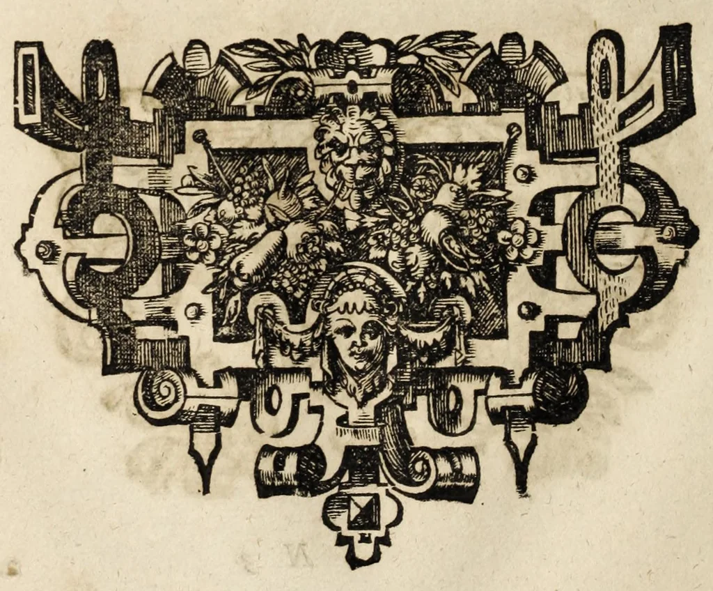 An illustration from Gustavi Seleni Cryptomenytices et cryptographiae libri IX : in quibus & planissima Steganographiae a Johanne Trithemio, abbate Spanheymensi & Herbipolensi, admirandi ingenij viro, magice & aenigmatice olim conscriptae, enodatio traditur : inspersis ubique authoris ac aliorum, non contemnendis inventis, 1624, leaf 194