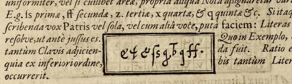 An illustration from Gustavi Seleni Cryptomenytices et cryptographiae libri IX : in quibus & planissima Steganographiae a Johanne Trithemio, abbate Spanheymensi & Herbipolensi, admirandi ingenij viro, magice & aenigmatice olim conscriptae, enodatio traditur : inspersis ubique authoris ac aliorum, non contemnendis inventis, 1624, leaf 310
