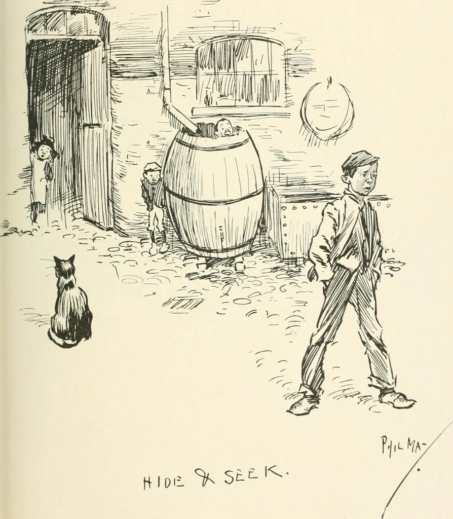 An illustration from Phil May's Gutter-snipes; 50 original sketches in pen and ink, 1896, leaf 101