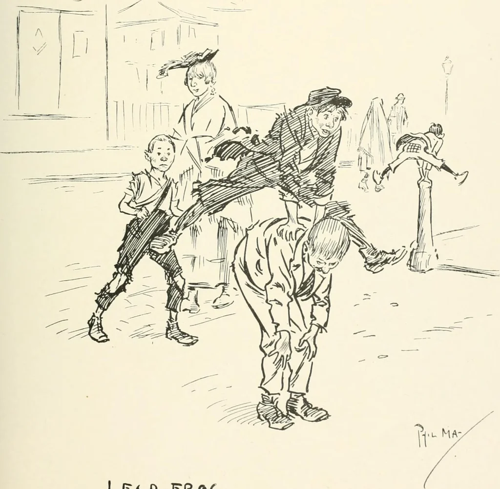 An illustration from Phil May's Gutter-snipes; 50 original sketches in pen and ink, 1896, leaf 113