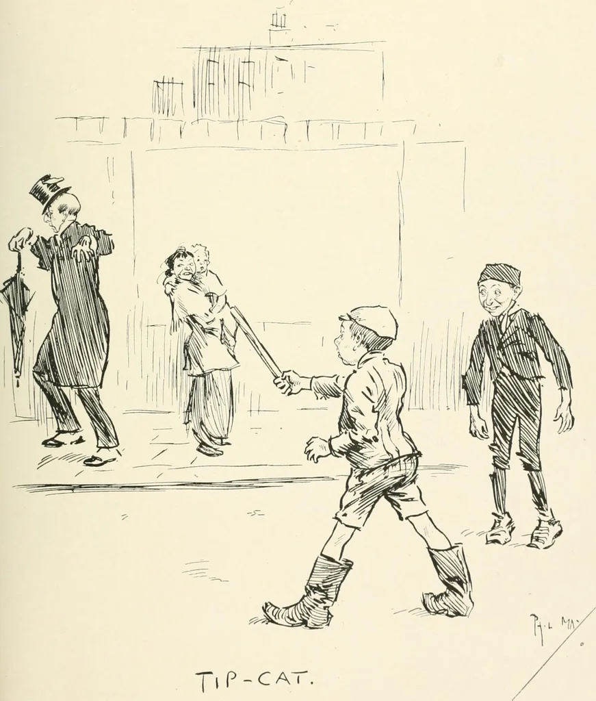 An illustration from Phil May's Gutter-snipes; 50 original sketches in pen and ink, 1896, leaf 117