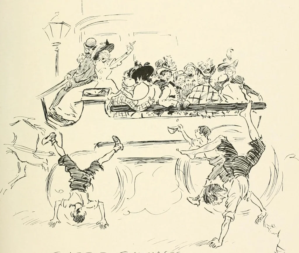 An illustration from Phil May's Gutter-snipes; 50 original sketches in pen and ink, 1896, leaf 121