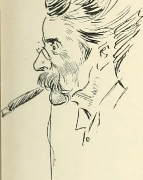 An illustration from Phil May's Gutter-snipes; 50 original sketches in pen and ink, 1896, leaf 21