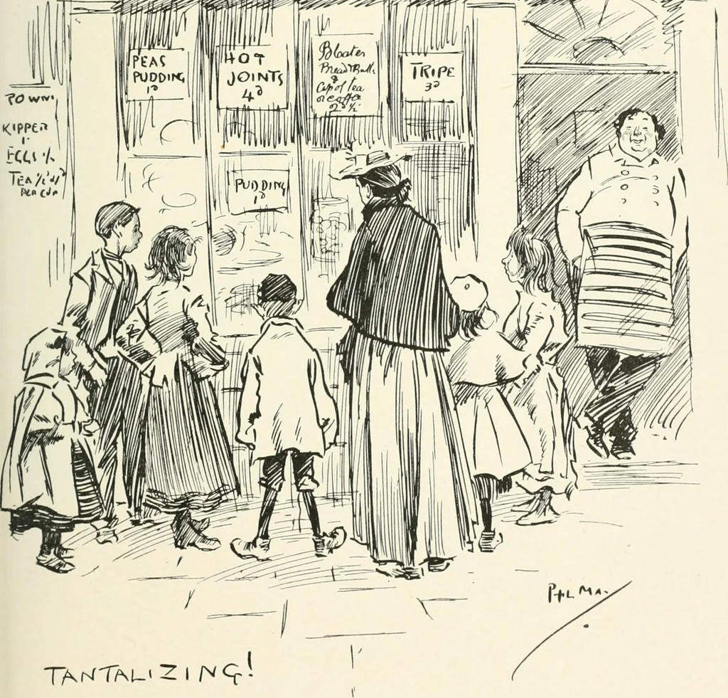 An illustration from Phil May's Gutter-snipes; 50 original sketches in pen and ink, 1896, leaf 55