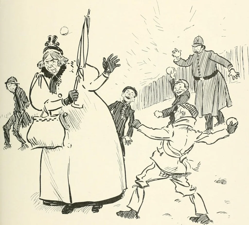 An illustration from Phil May's Gutter-snipes; 50 original sketches in pen and ink, 1896, leaf 61