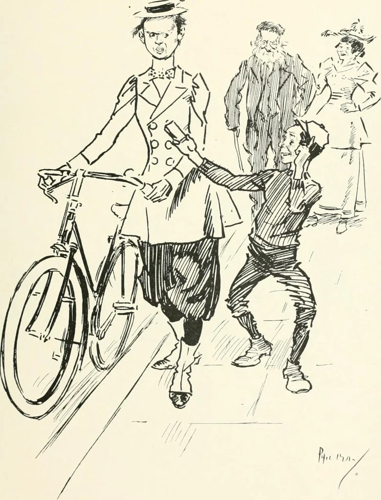 An illustration from Phil May's Gutter-snipes; 50 original sketches in pen and ink, 1896, leaf 63