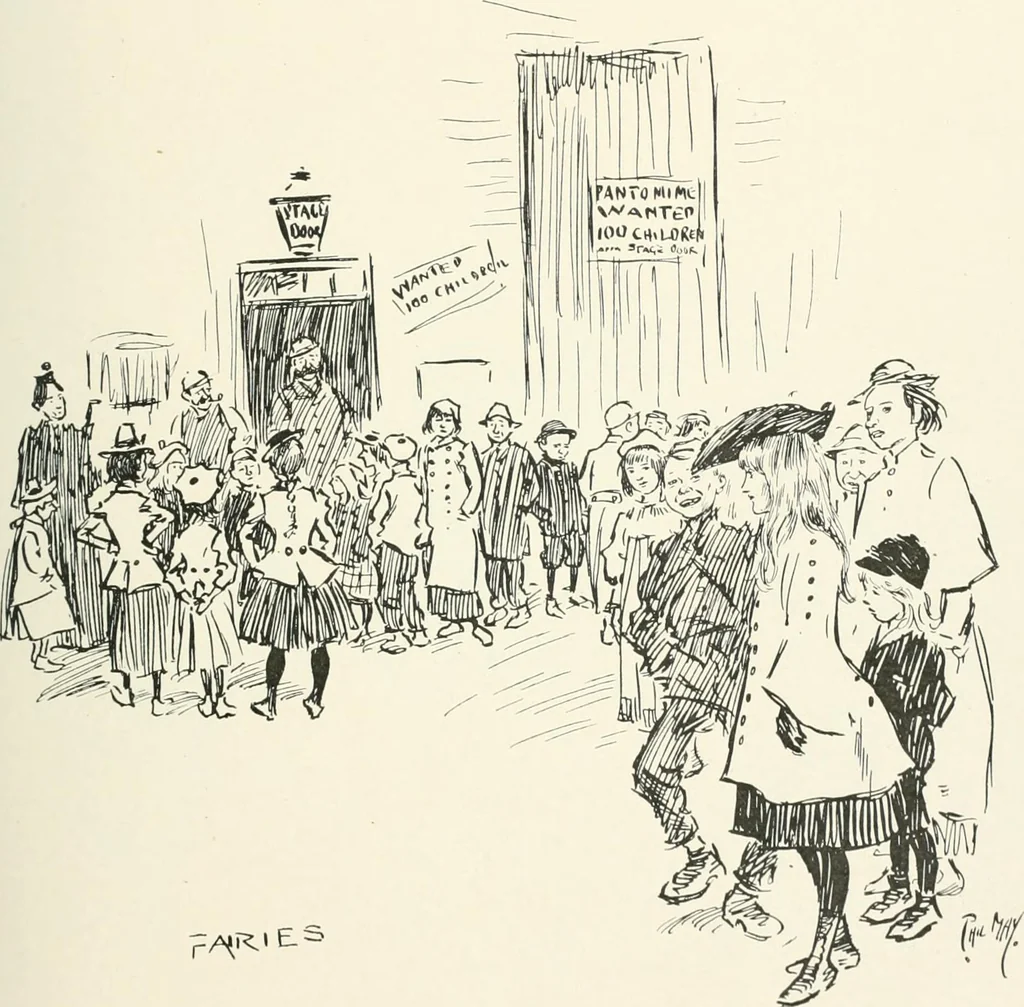 An illustration from Phil May's Gutter-snipes; 50 original sketches in pen and ink, 1896, leaf 71