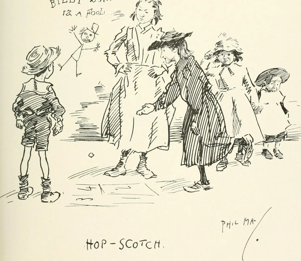 An illustration from Phil May's Gutter-snipes; 50 original sketches in pen and ink, 1896, leaf 85