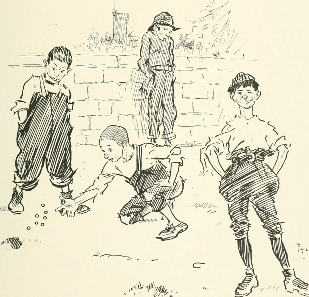An illustration from Phil May's Gutter-snipes; 50 original sketches in pen and ink, 1896, leaf 87