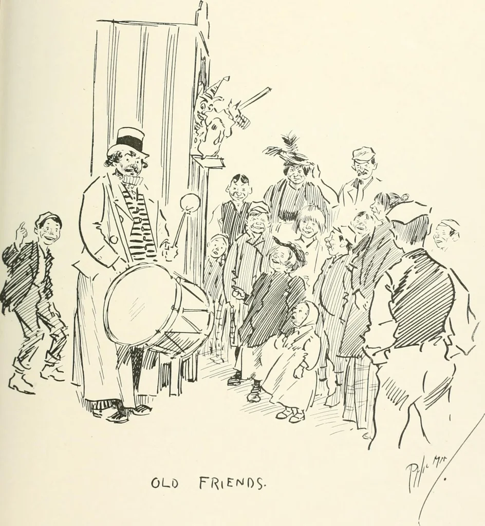 An illustration from Phil May's Gutter-snipes; 50 original sketches in pen and ink, 1896, leaf 89