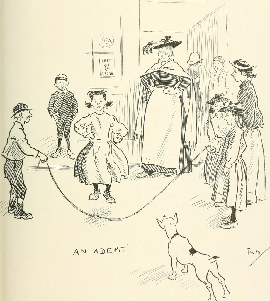 An illustration from Phil May's Gutter-snipes; 50 original sketches in pen and ink, 1896, leaf 91