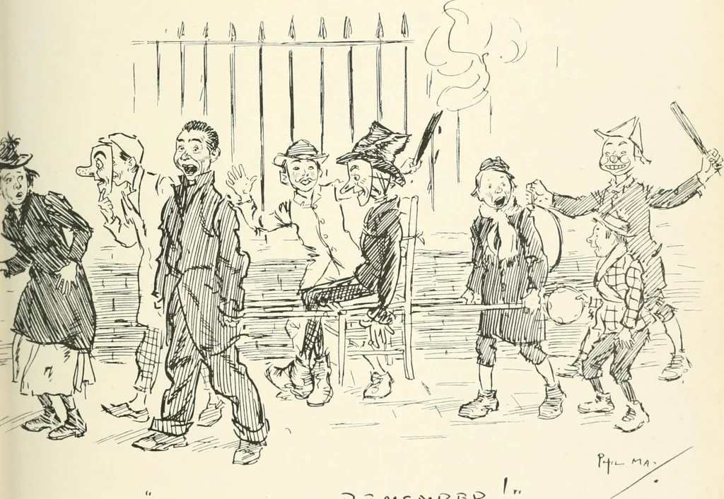 An illustration from Phil May's Gutter-snipes; 50 original sketches in pen and ink, 1896, leaf 93