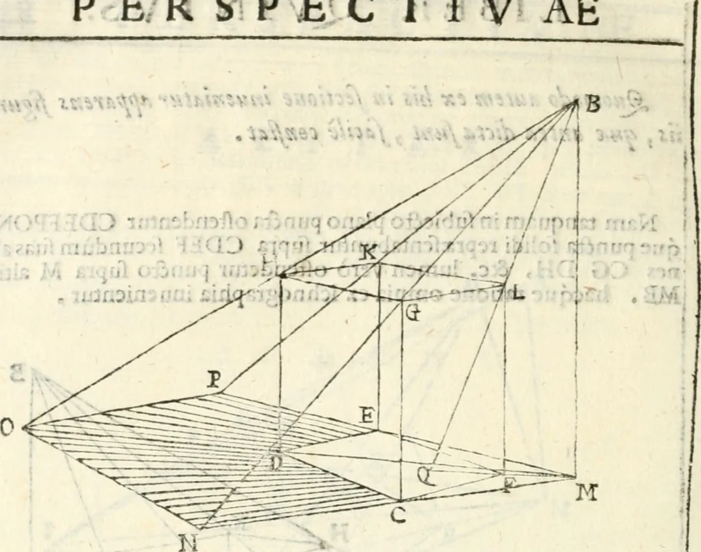 An illustration from Gvidivbaldi è marchionibvs Montis Perspectivae libri sex, 1600, leaf 257