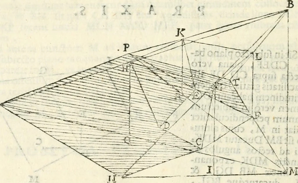 An illustration from Gvidivbaldi è marchionibvs Montis Perspectivae libri sex, 1600, leaf 259