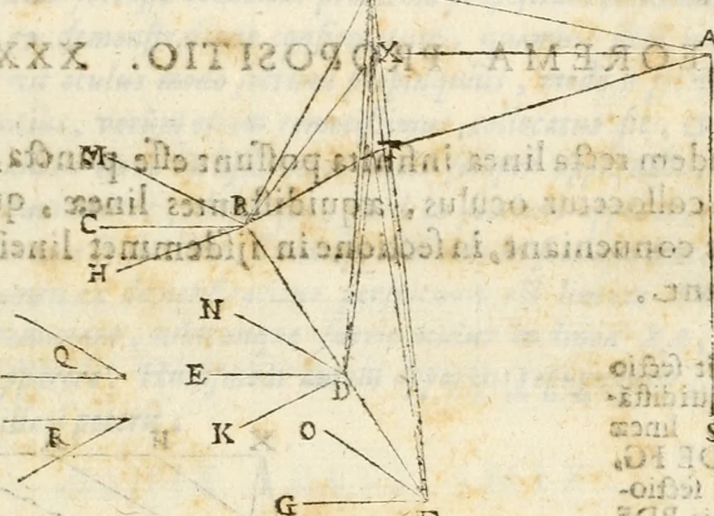 An illustration from Gvidivbaldi è marchionibvs Montis Perspectivae libri sex, 1600, leaf 54