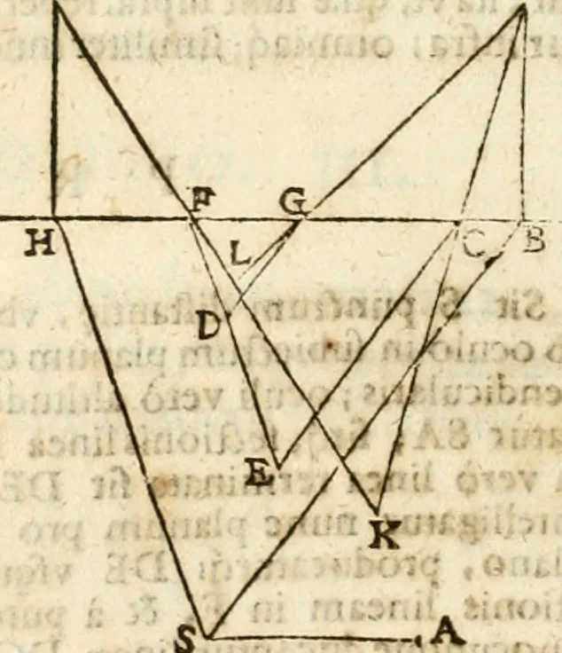An illustration from Gvidivbaldi è marchionibvs Montis Perspectivae libri sex, 1600, leaf 65