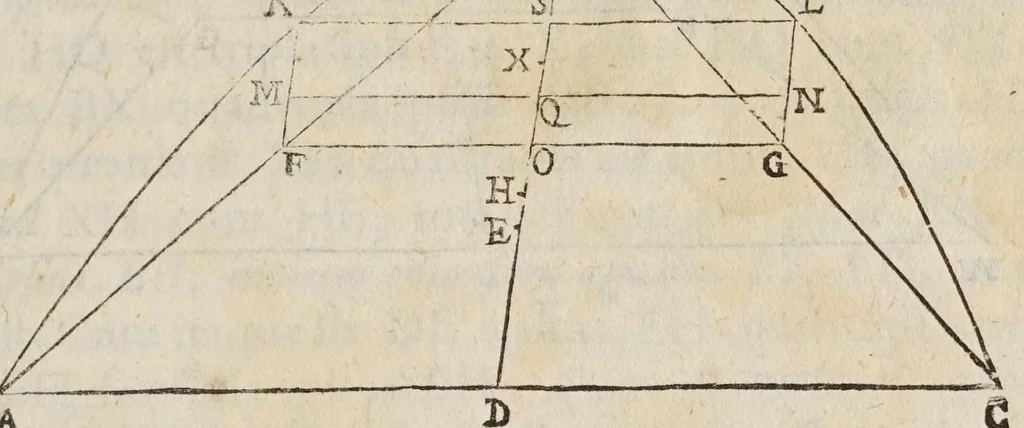 An illustration from Gvidivbaldi è marchionibvs Montis In dvos Archimedis Aeqveponderantivm libros paraphrasis scholijs illustrata, 1588, leaf 179